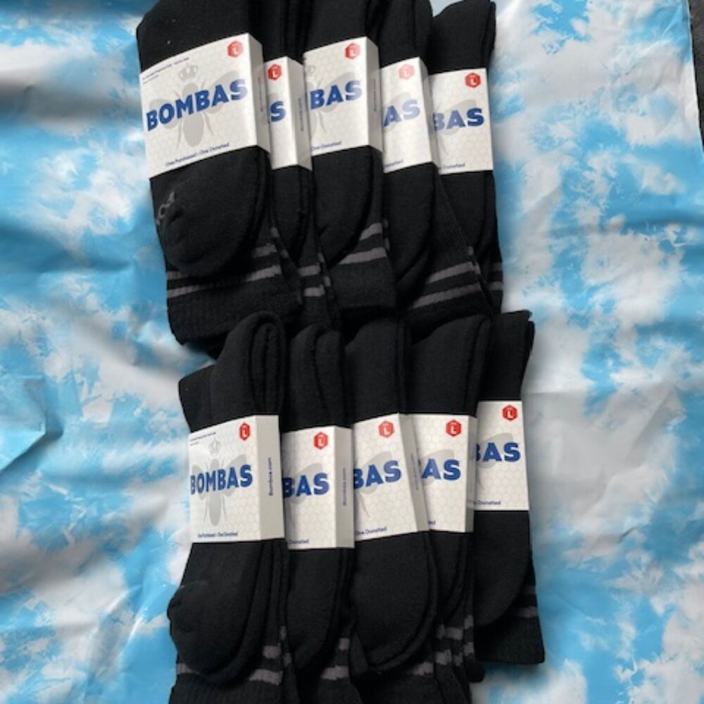 Large Bombas Socks Bundle x 10 pairs Half Calf Black MENS ATHLETIC DEAL NWT - Picture 7 of 10